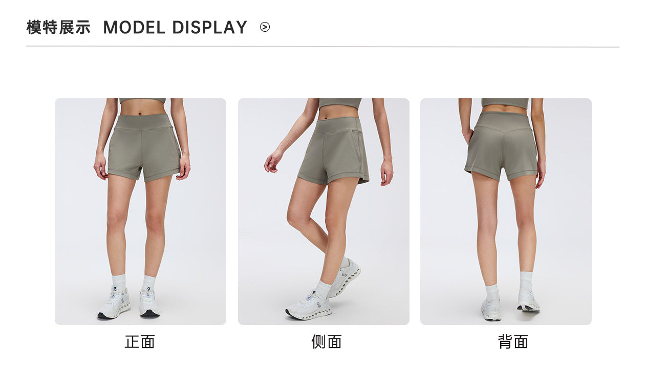 02/2026 Women's Summer High-Waisted Loose-Fit Sports and Casual Shorts for Running, Training, Fitness, and Yoga (D26076)