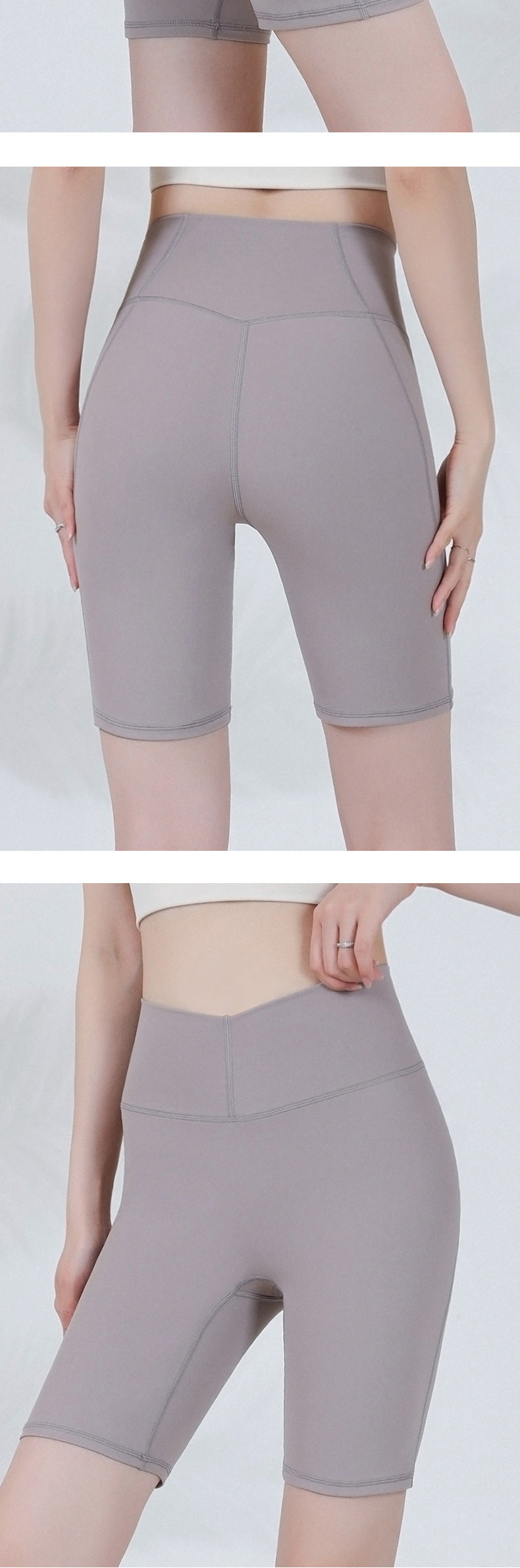 yoga five-point pants women's high waist hip-lifting tights outerwear sports peach cloud pants fitness clothes