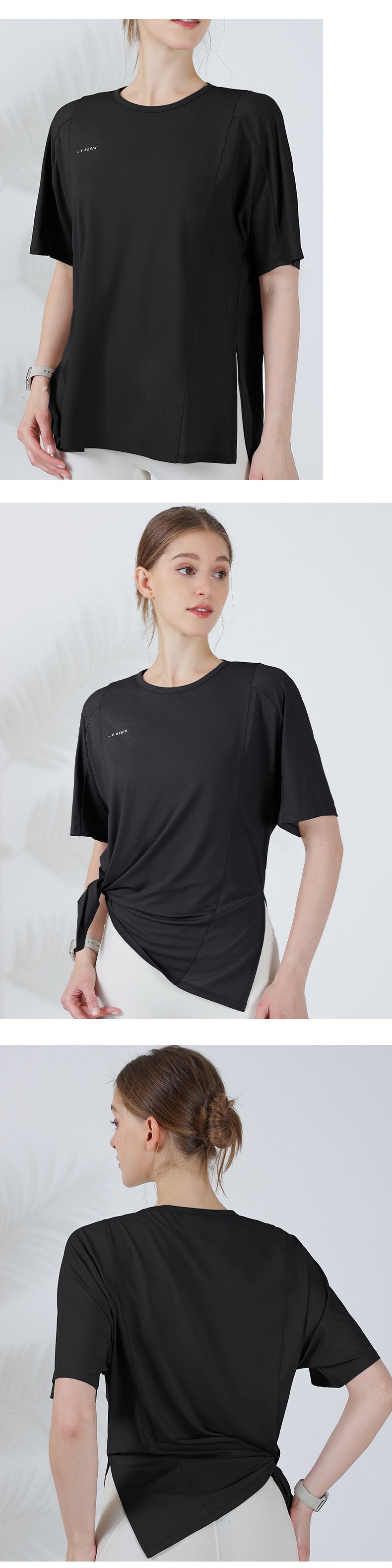 sports top women's thin mesh short-sleeved t-shirt fitness clothing large size yoga clothing running professional fitness