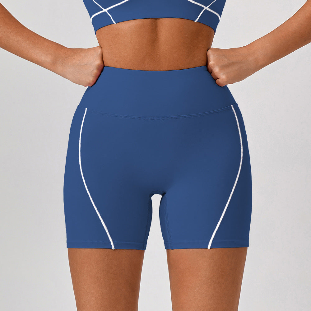 05/2024 New summer high waist tight nude feeling no embarrassing line yoga pants for women peach hip lift three-point fitness pants