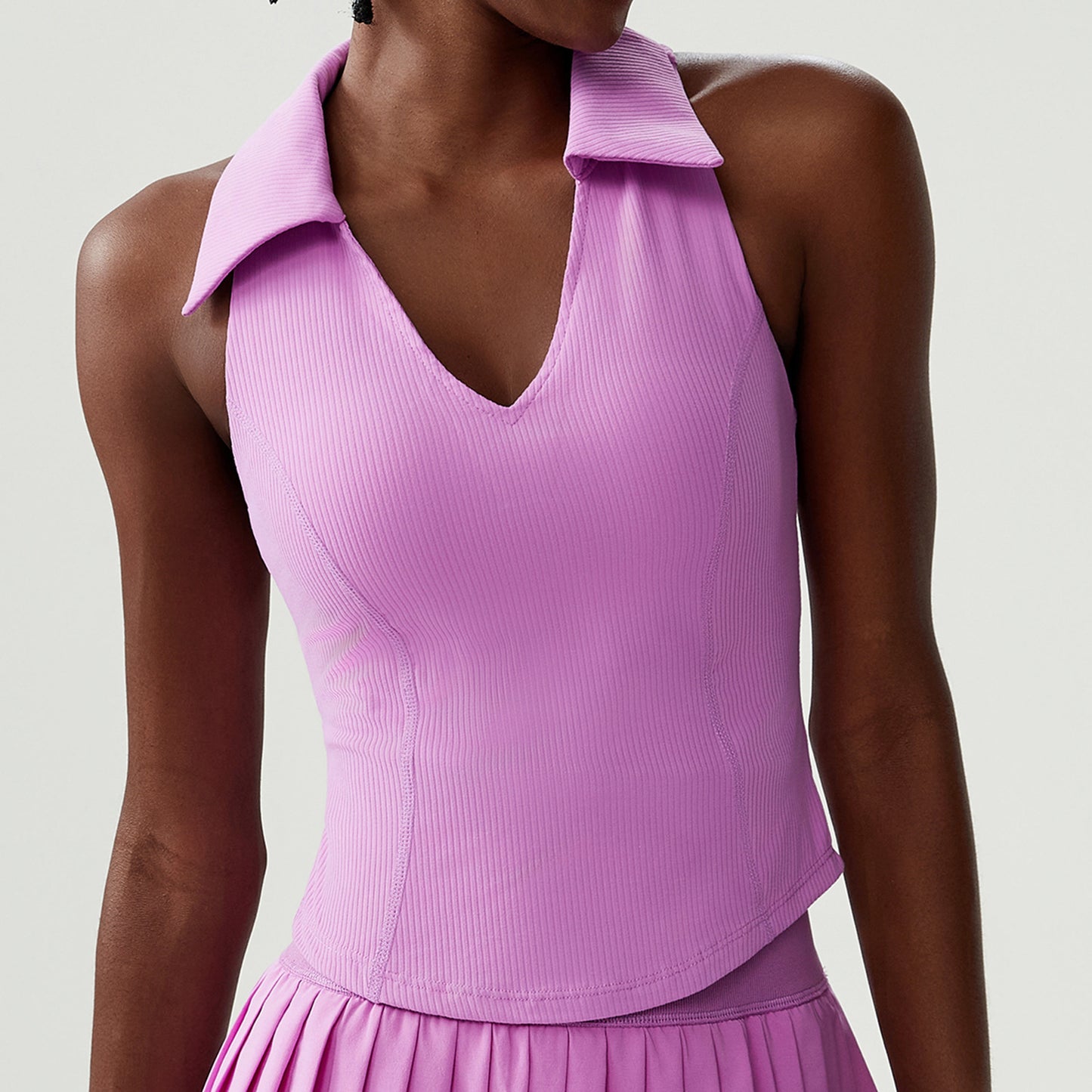 09/2024 Cross-border latex water drop cup V-neck fitness sports tops for women shockproof quick-drying large size running yoga tennis clothes