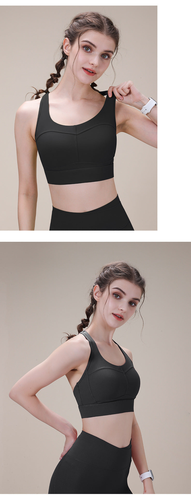 2023.08 New sports bra shockproof high-strength running fitness yoga underwear sports detachable sports beauty back bra