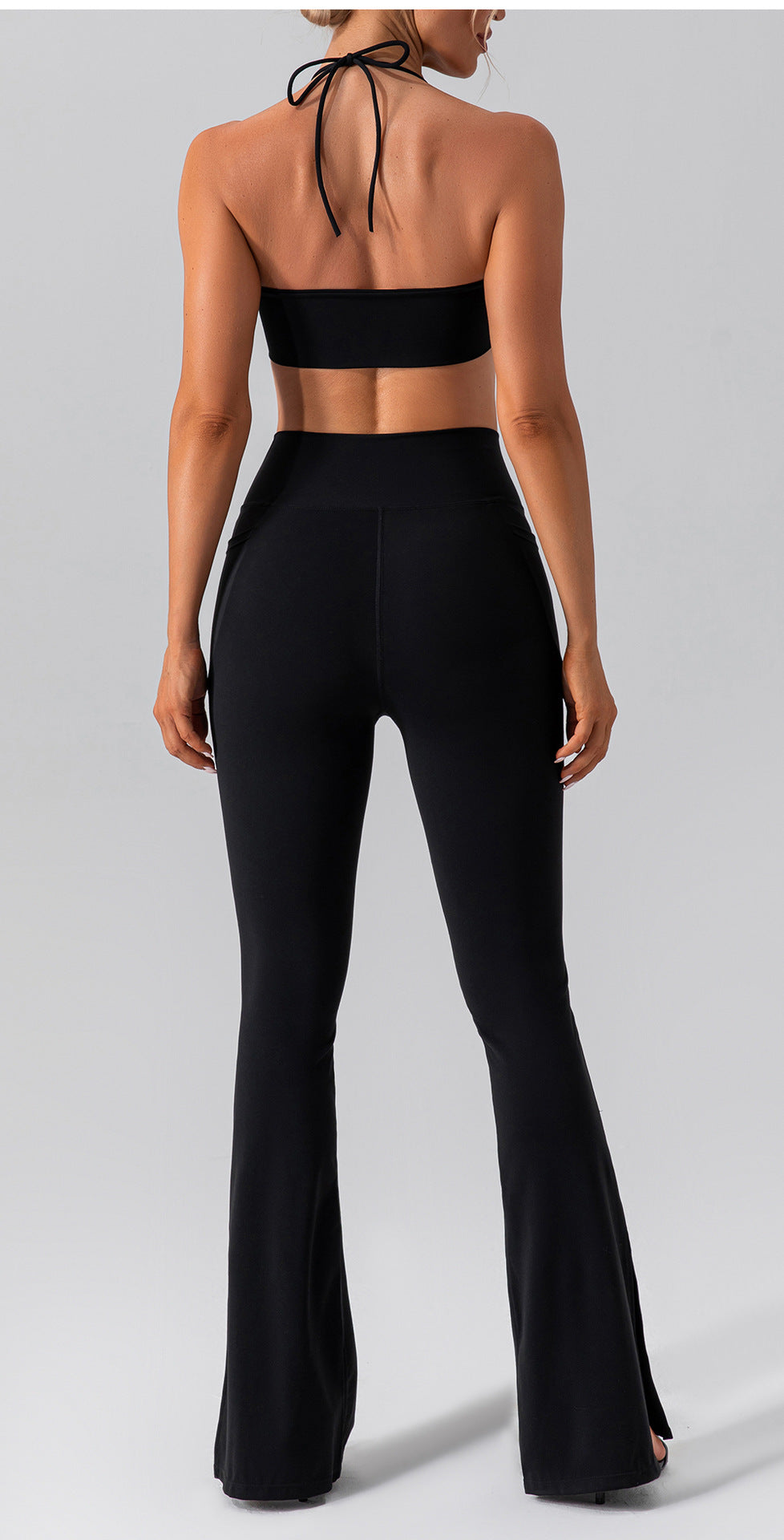 2023.08 Summer hanging neck yoga clothing bra outdoor sexy suspenders fitness yoga vest quick-drying sports underwear for women