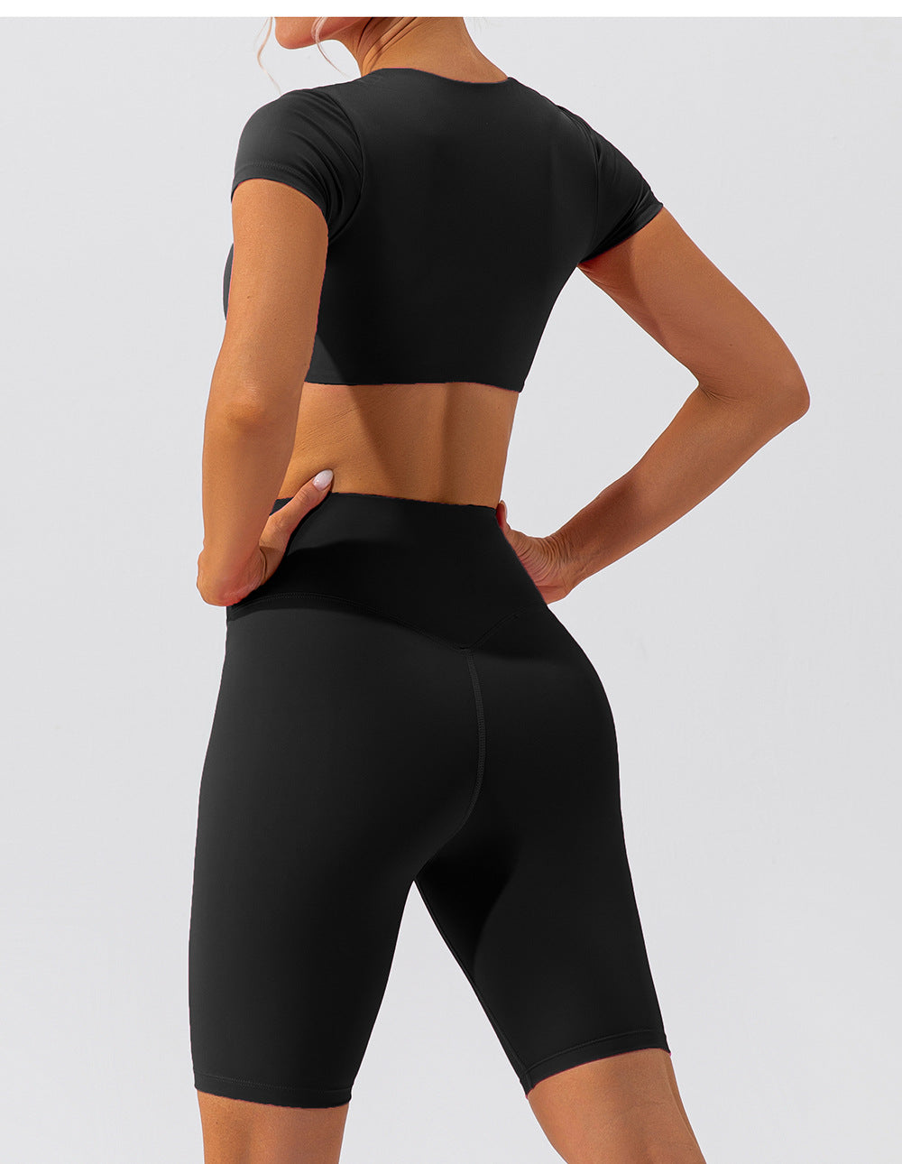 yoga shorts women's five-point high waist hip-lifting quick-drying sports cycling tight yoga pants