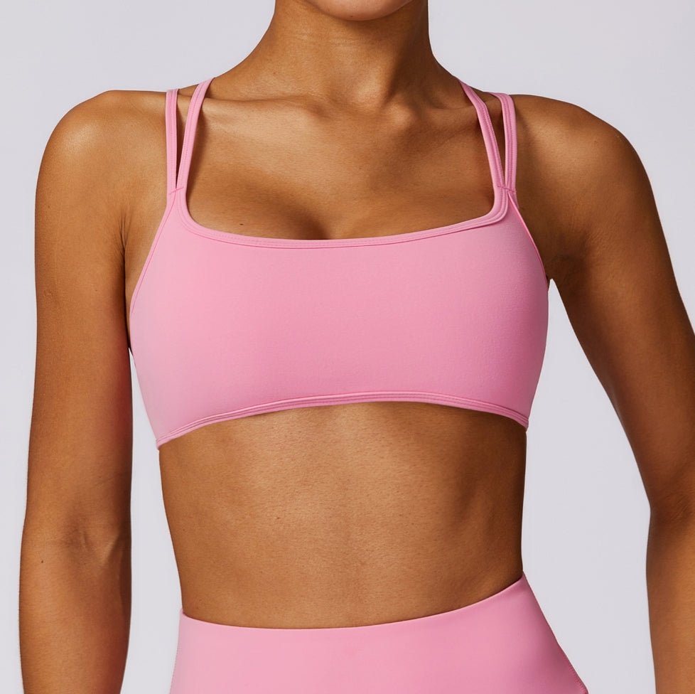 02/2024 Tight and beautiful back yoga bra, quick-drying running sports bra, naked fitness yoga wear 8260