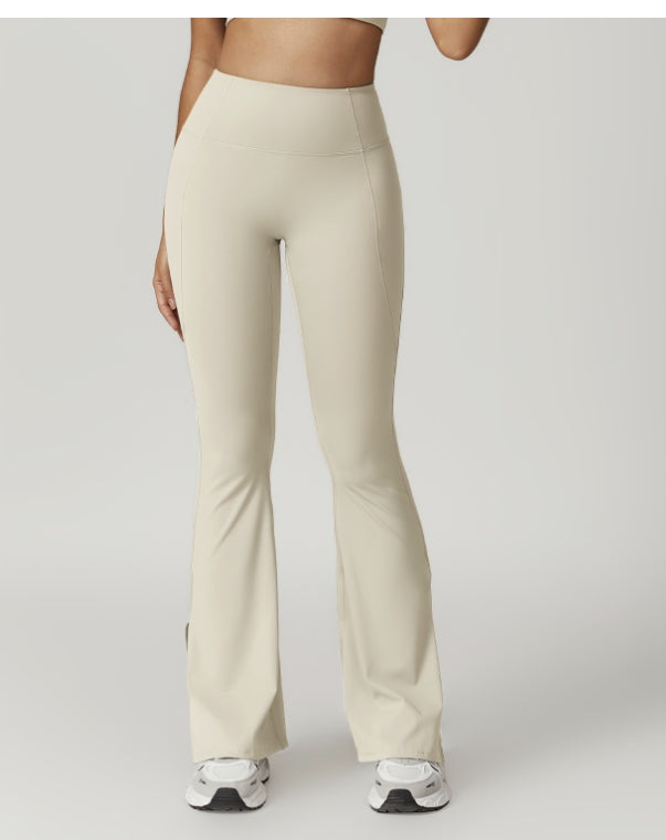 06/2024 Quick-drying casual flared pants for women, high waist wide leg hip lift yoga pants, fitness sports tight flared pants 8796