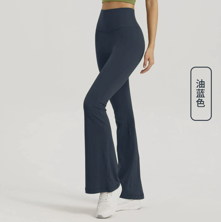 08/2024 update new colors 2023 New High Waist Flared Pants Look Thin And Tall No Size Lycra Naked Yoga Pants No T Wide Leg Fitness Pants