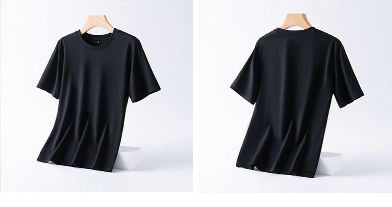 Short-sleeved t-shirt women's linen cotton 2023 spring and summer new round neck solid color top short-sleeved women's half-sleeved bottoming shirt