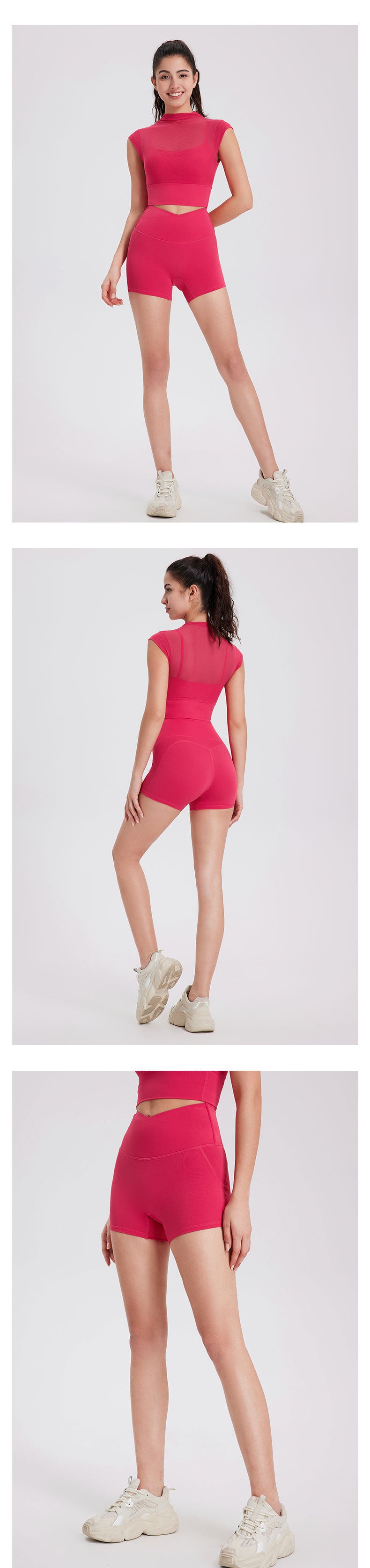 12/2025 fouregg Seamless One-Piece Yoga Shorts Wholesale High-Performance Shorts DK2659