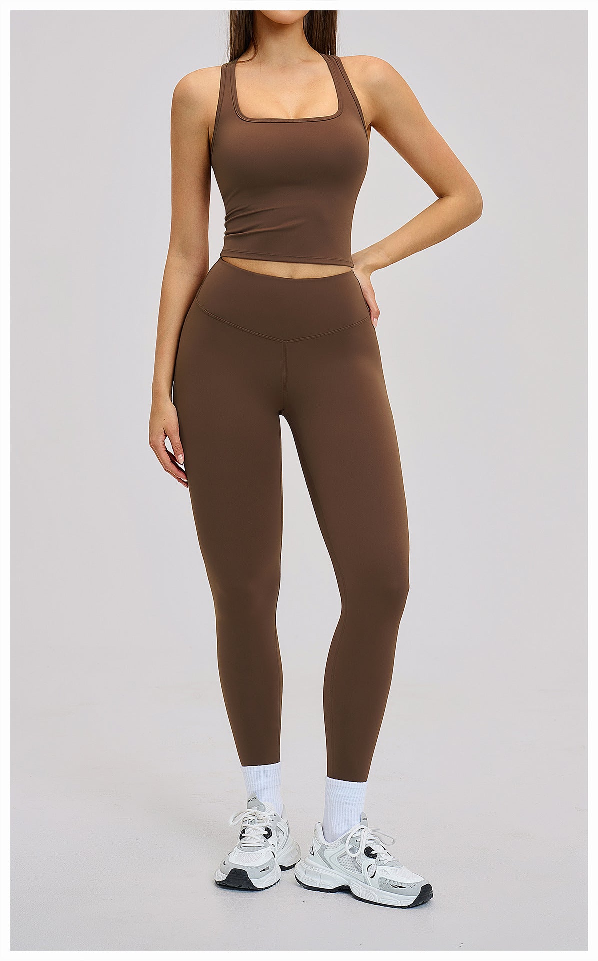 02/2026 Spring sports suit, tight-fitting back, sports and leisure suit, outdoor running and cycling fitness suit 8819