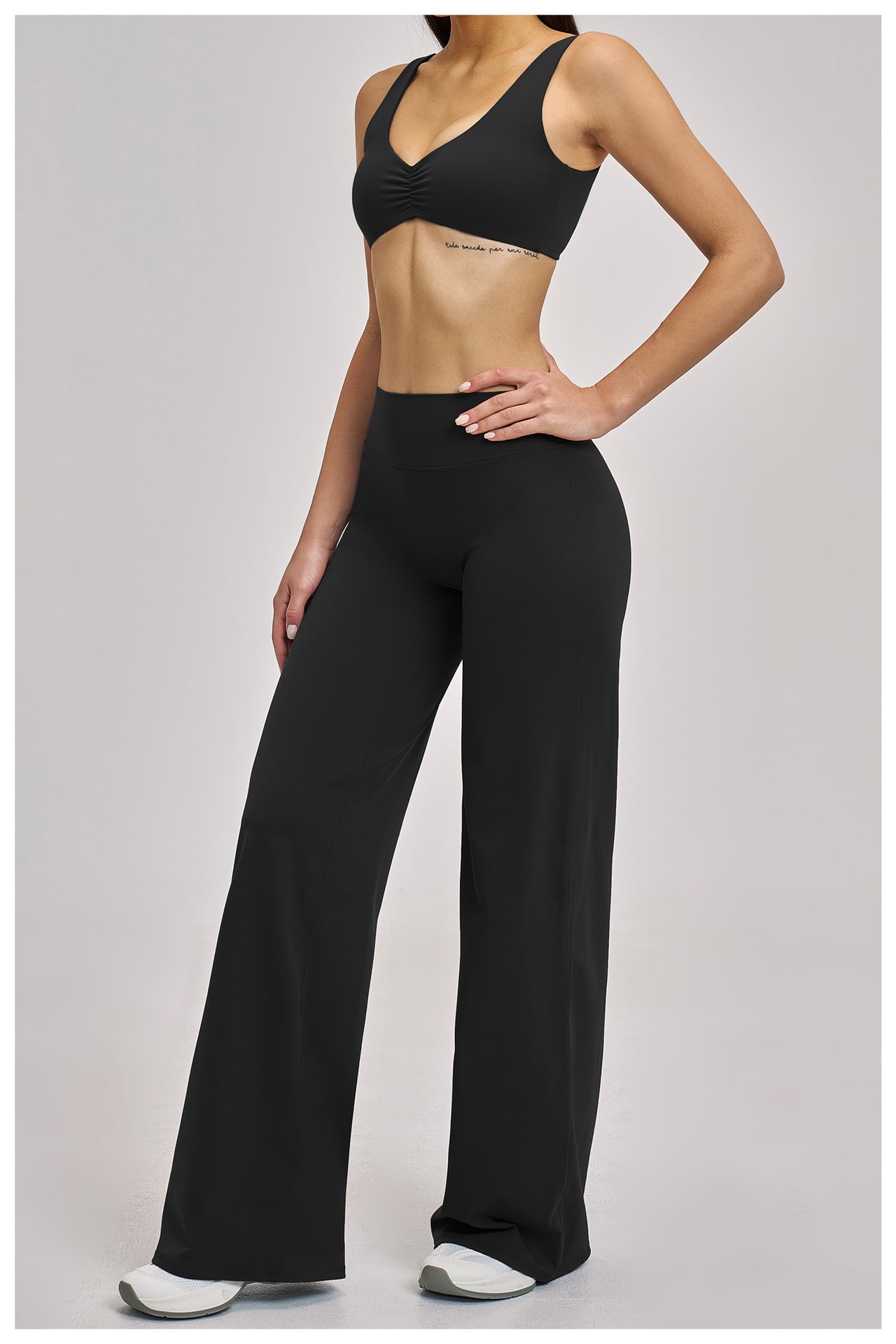 03/2026 Brushed Yoga Set, Sports Wide-Leg Set, Outdoor Casual Sports Set 4520