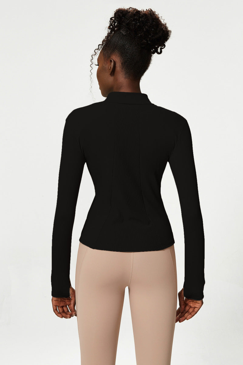 Autumn and winter long sleeve yoga jacket new yoga clothing suits sports tops women's zipper fitness clothes long-sleeved yoga jackets