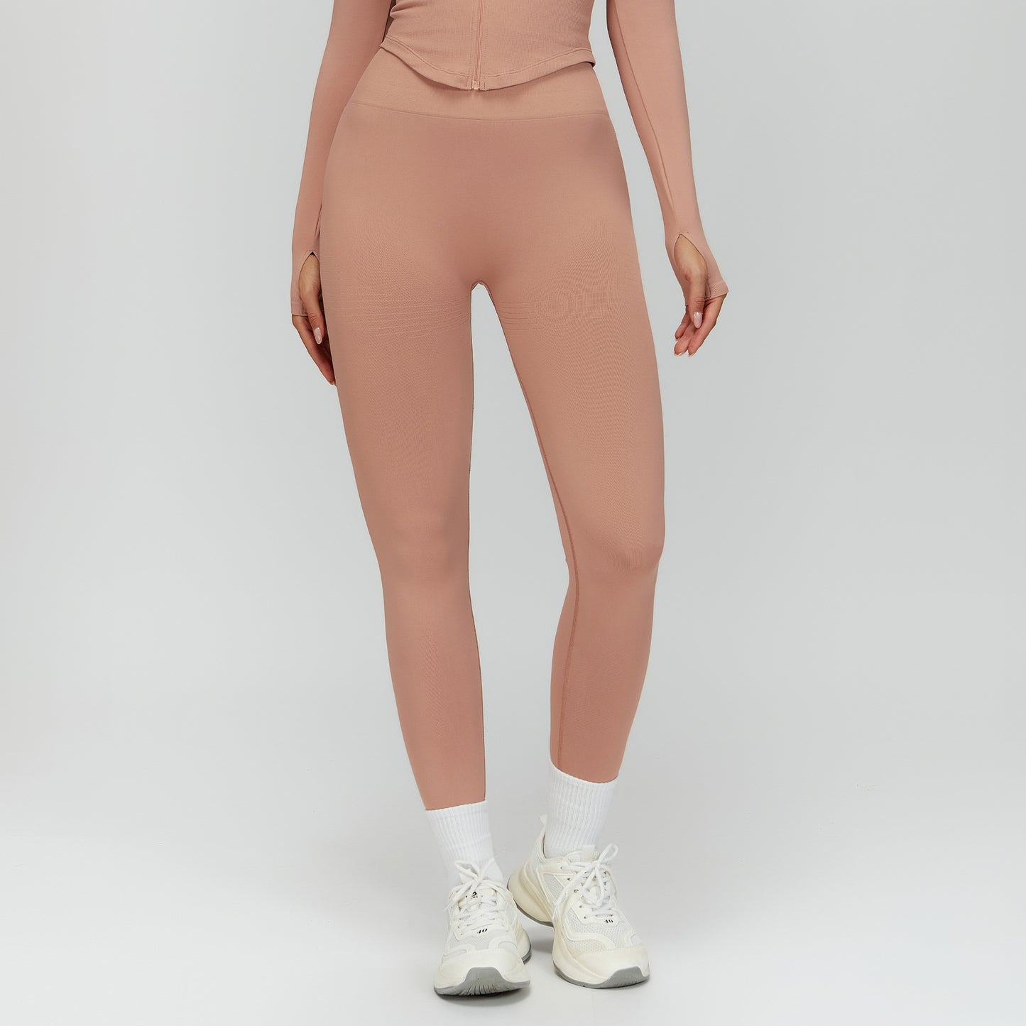 07/2024 Tight high waist hip lift yoga pants thread waist tummy control fitness pants women's outdoor running sports pants 7725