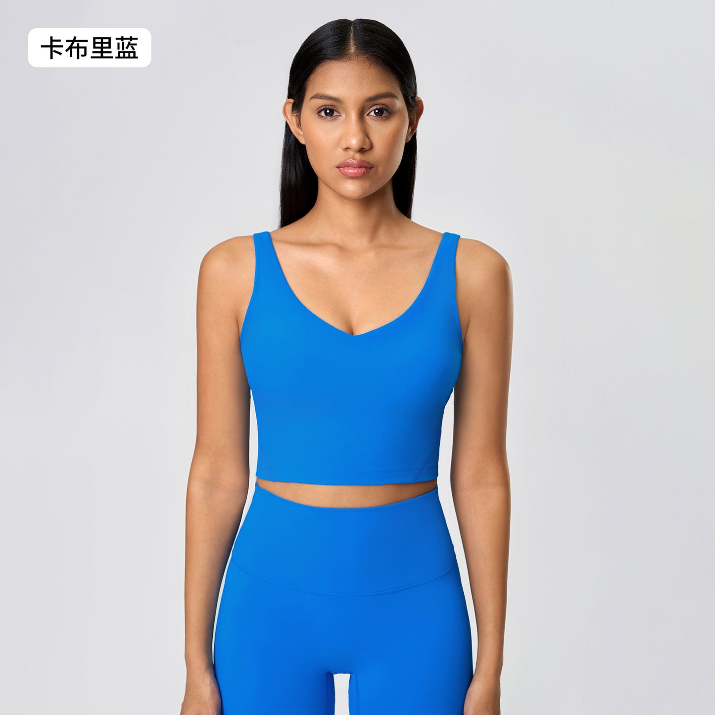 LINK-3 10/2024 Summer new cross-border solid color with chest pads nude back beauty running fitness yoga vest tops female 2054