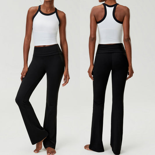 Wholesale Plus Size Women’s Fitness Set | Bulk Sculpting Running & Workout Wear | fouregg - Black