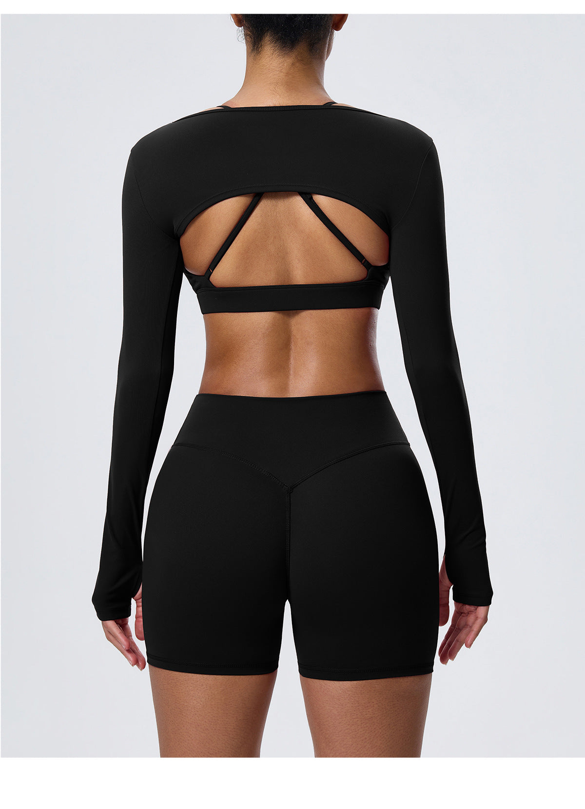 Wholesale Women’s Double-Brushed Yoga Set | Bulk Sports Bra, Sculpting Shorts & Cover-Up | fouregg