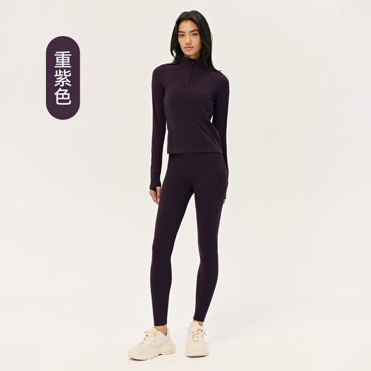Wholesale Premium Lycra Workout Set | Bulk Slim-Fit Yoga & Pilates Wear | fouregg - Zizis Purple