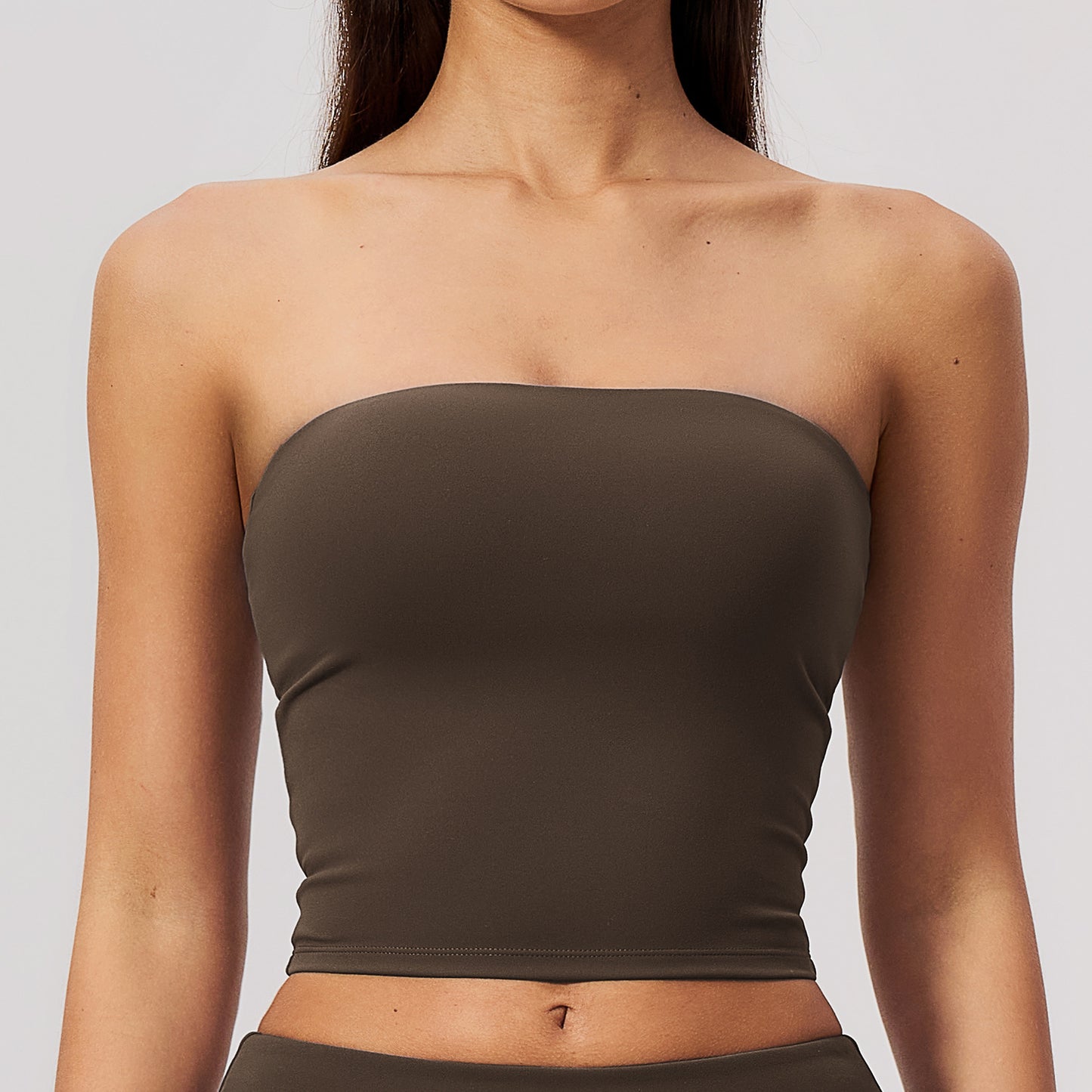 09/2024 Strapless non-slip tube top sexy beautiful back sports underwear women's shockproof quick-drying fitness top 8793