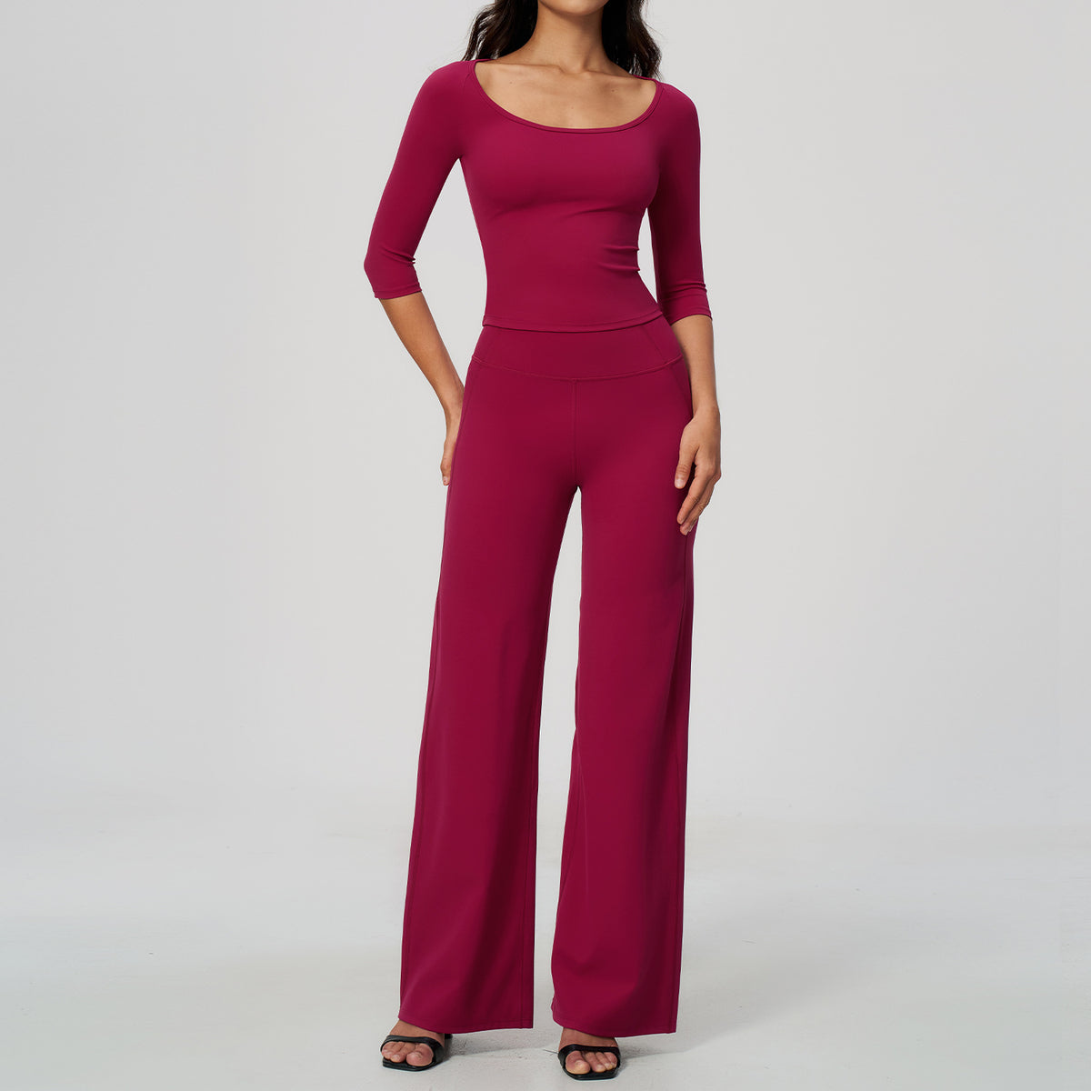 Wholesale Slim-Fit Halter Top & Pants Set | Tummy-Control Butt-Lifting | fouregg