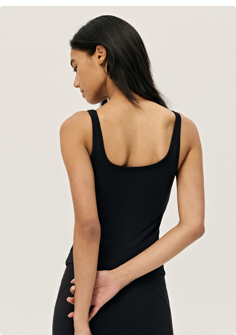 Wholesale Premium Lycra Sports Tank Top | Bulk Built-In Cup Yoga & Fitness Wear | fouregg