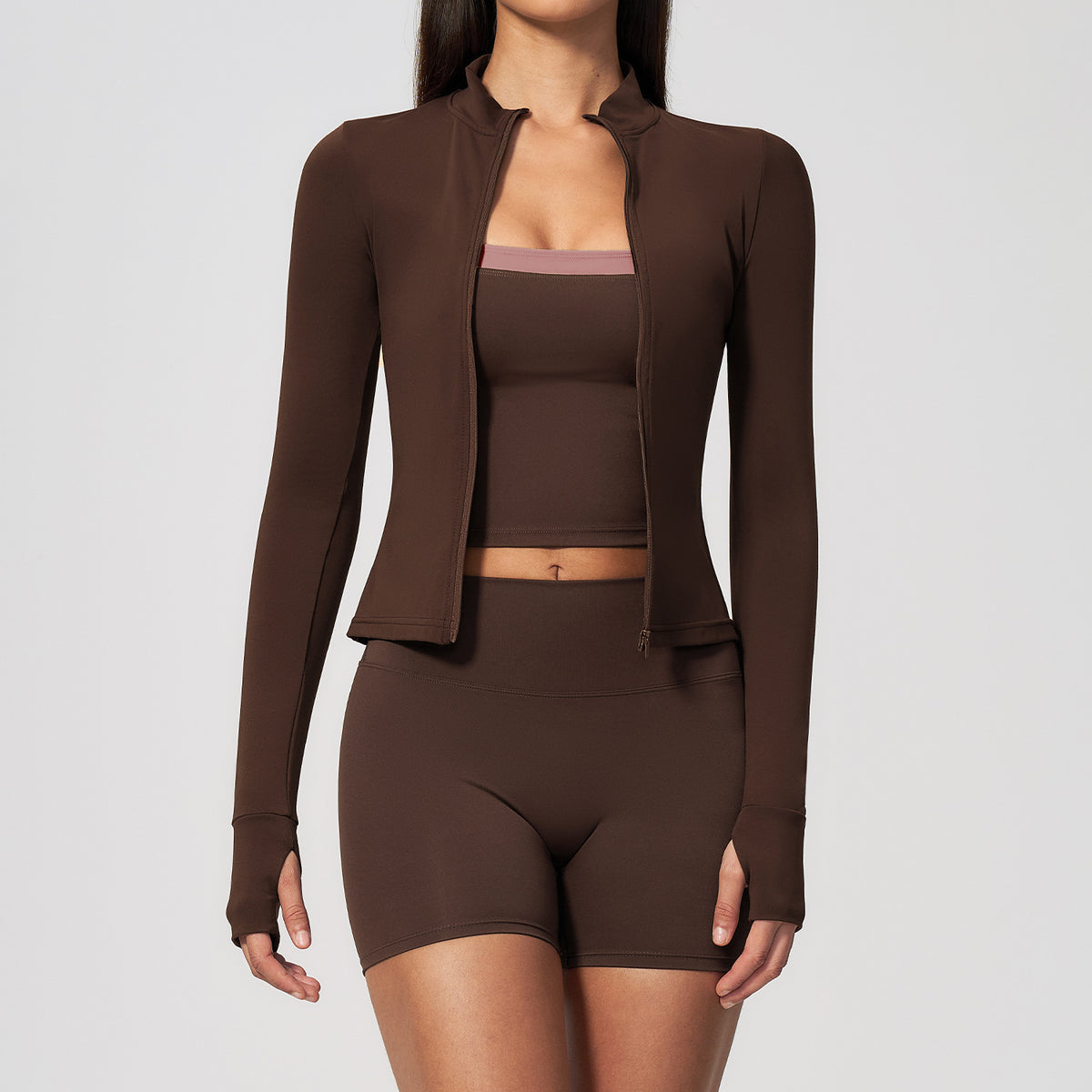 Wholesale High-Stretch 3-Piece Workout Set | Slim Fit Yoga Clothing 6116 | fouregg