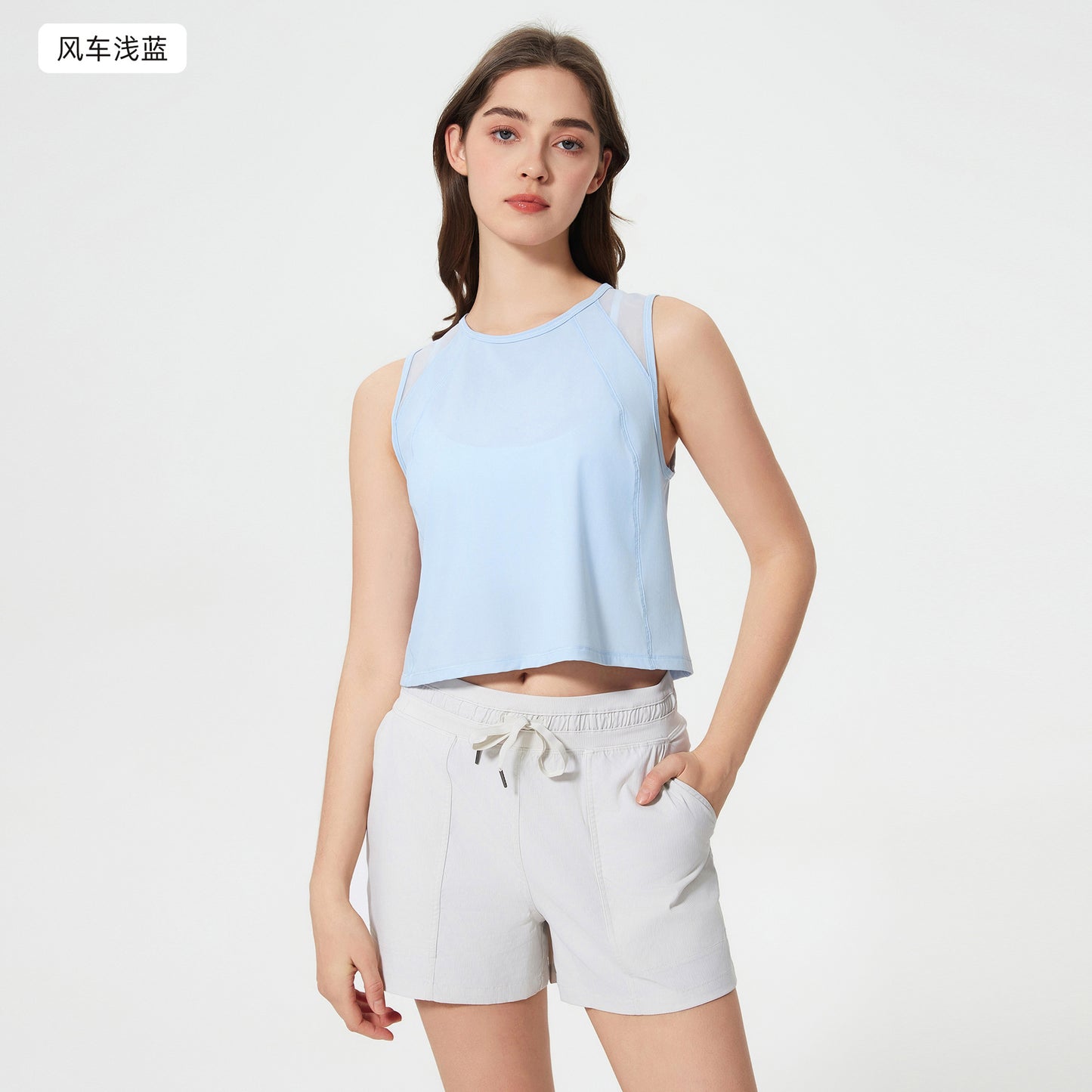 03/2023 actualizado Europa y Estados Unidos nuevo top de ropa de yoga ahuecado por la espalda, camiseta sin mangas deportiva para correr y fitness para mujer DT050