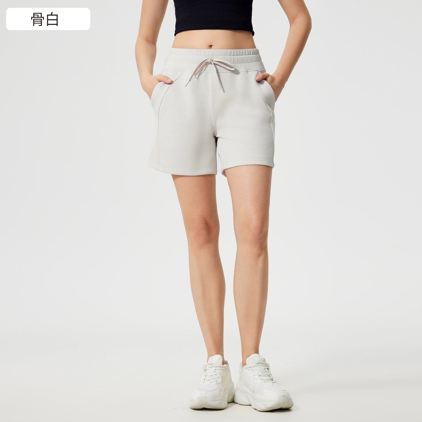 01/2025 Summer new high waist elastic drawstring sports pants women's casual commuting loose fitness yoga shorts D25024
