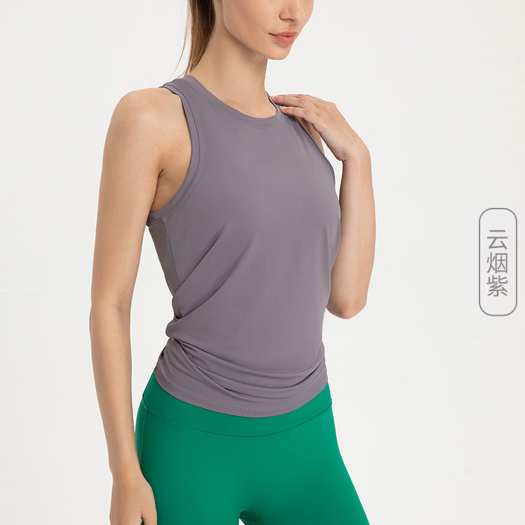 loose blouse running fitness clothing beauty back summer yoga wear sleeveless sports vest women