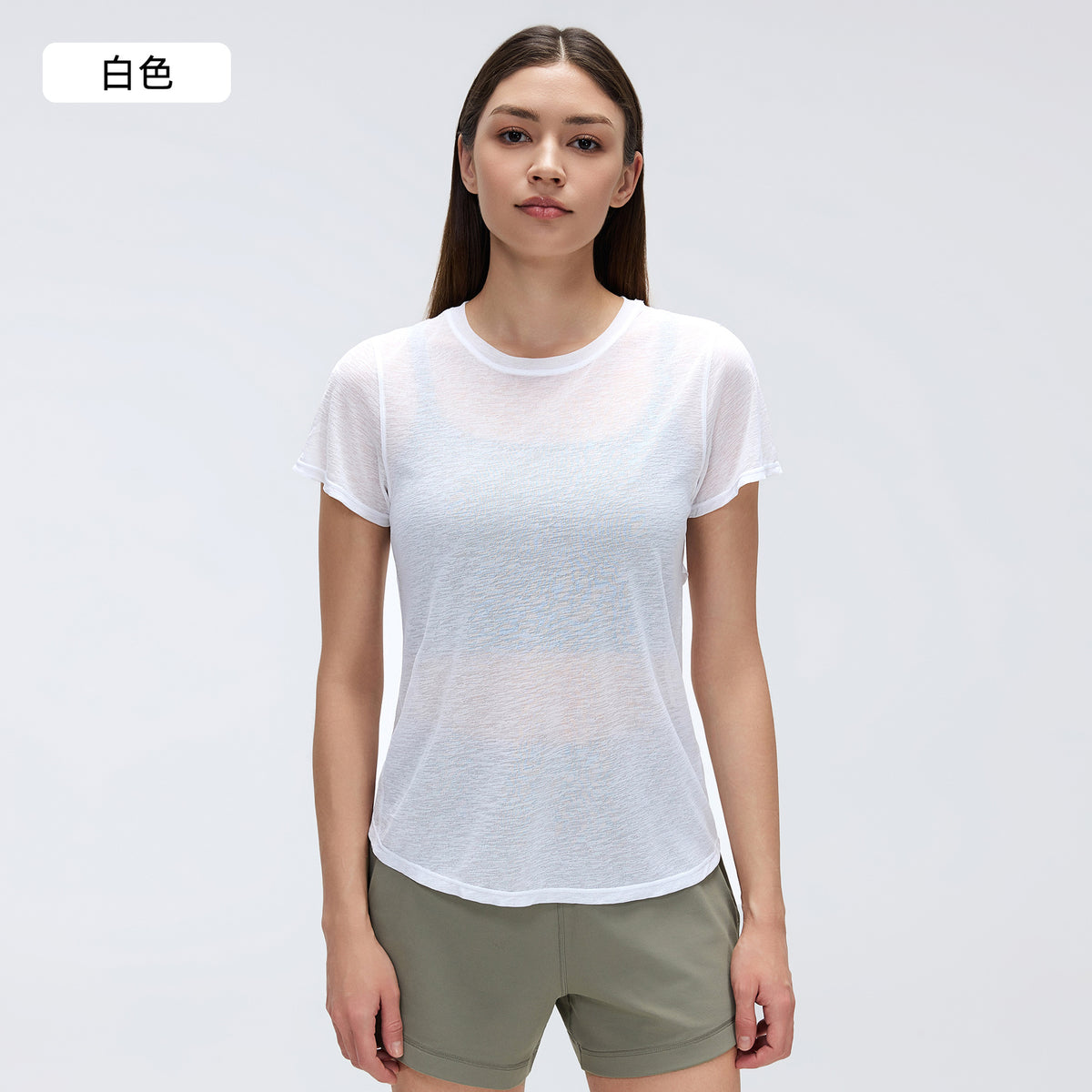Wholesale Slub Cotton Short Sleeve Yoga Top | Cutout-Back Gym T-Shirt | fouregg