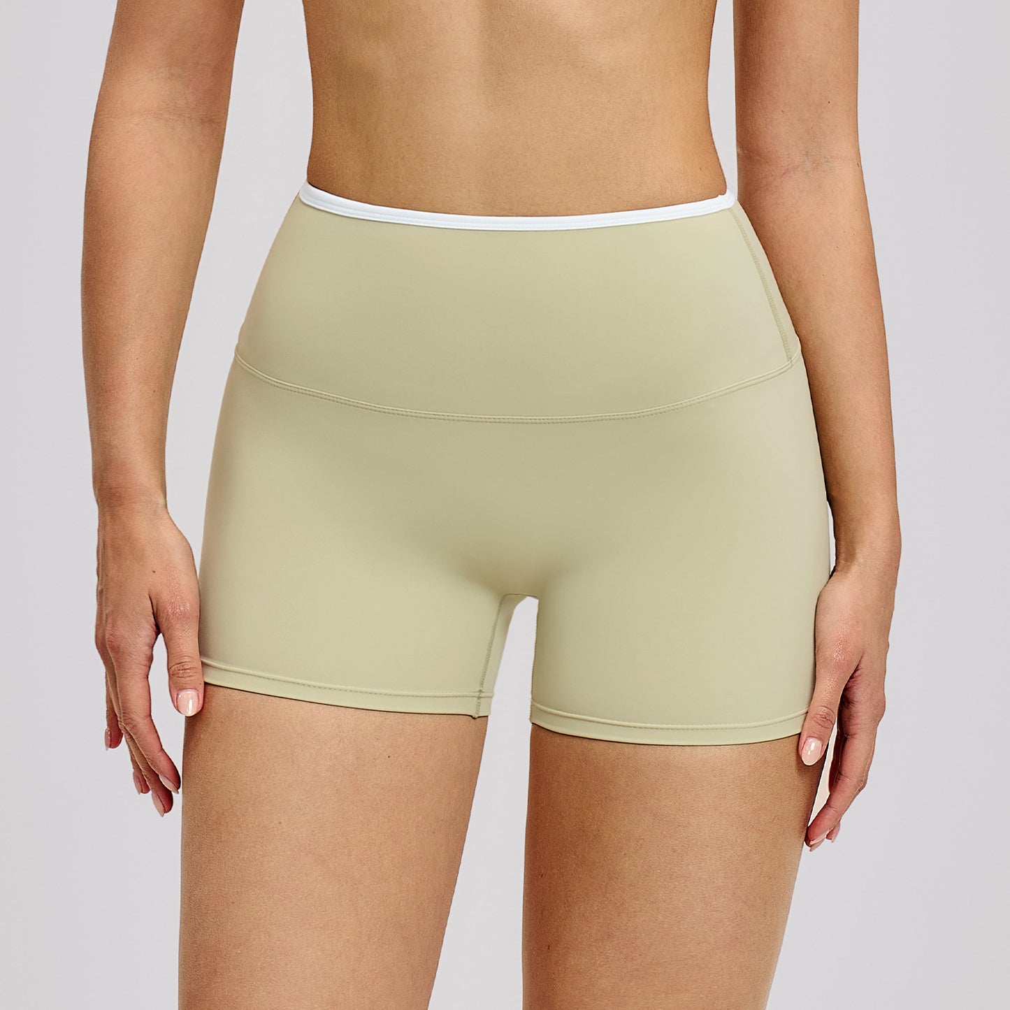 06/2025 Pantalones cortos de yoga ajustados de cintura alta de secado rápido, pantalones cortos deportivos para correr y hacer ejercicio 9238