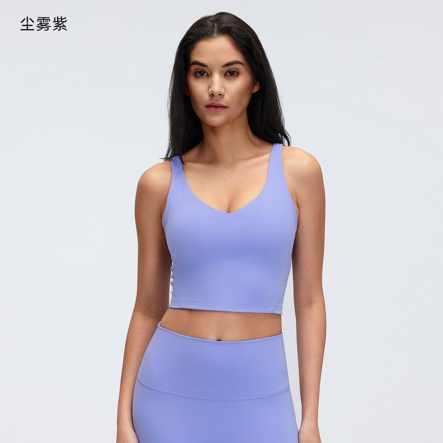 LINK-3 10/2024 Summer new cross-border solid color with chest pads nude back beauty running fitness yoga vest tops female 2054