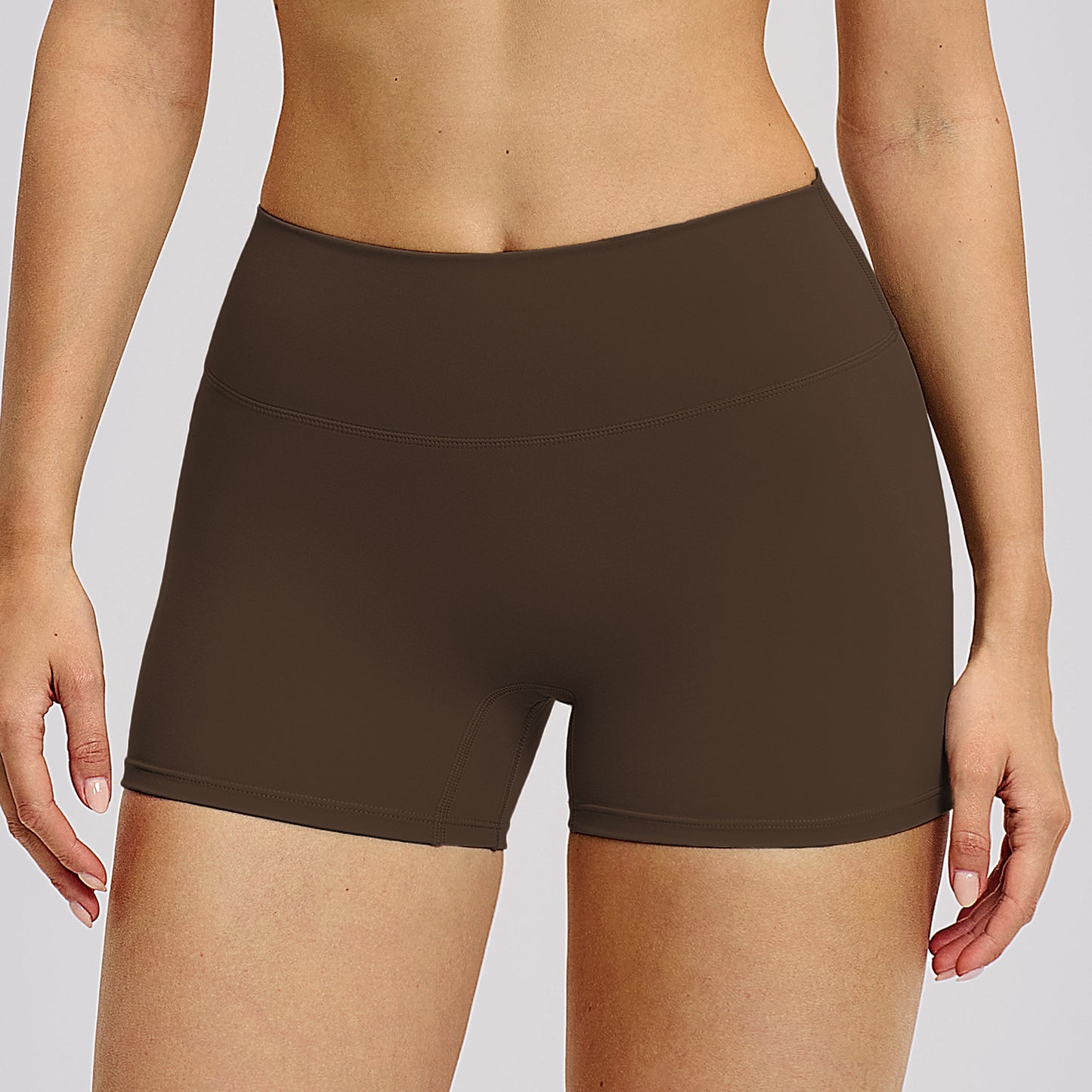 07/2024 Frosted tight yoga shorts Women's high-waisted abdominal fitness pants hip lift running shorts 8519