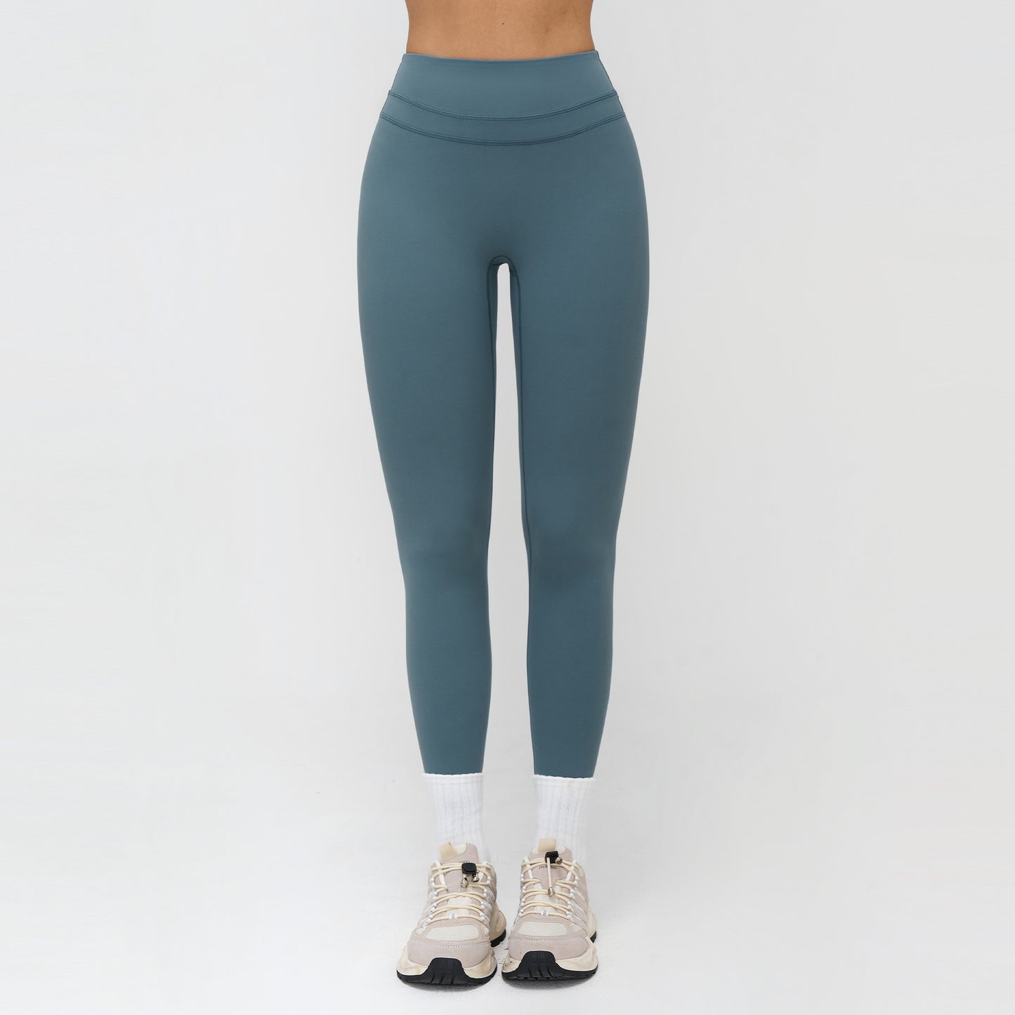 07/2024 Brushed tight high waist yoga pants abdomen hip lift fitness pants outdoor running outer wear sports trousers 8863