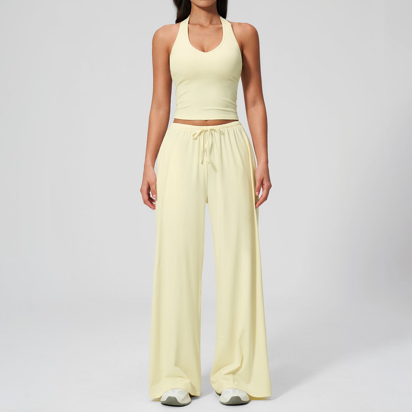 09/2025 Traje de yoga lijado de secado rápido con tirantes cruzados de espalda bonita, traje deportivo casual de running y fitness para mujer 3058