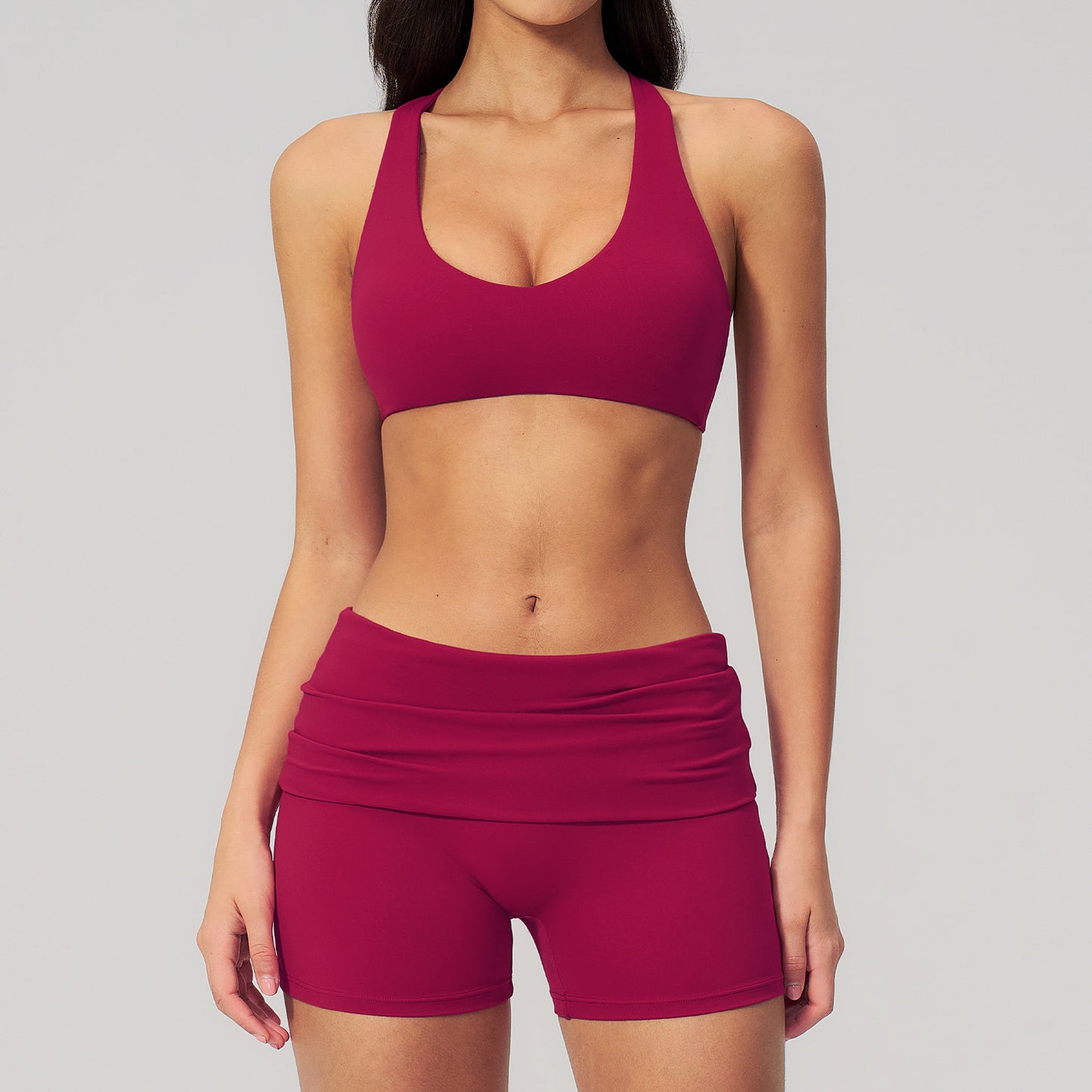 Wholesale Series 5558 Yoga Set | Summer Criss-Cross Back Outfit | fouregg