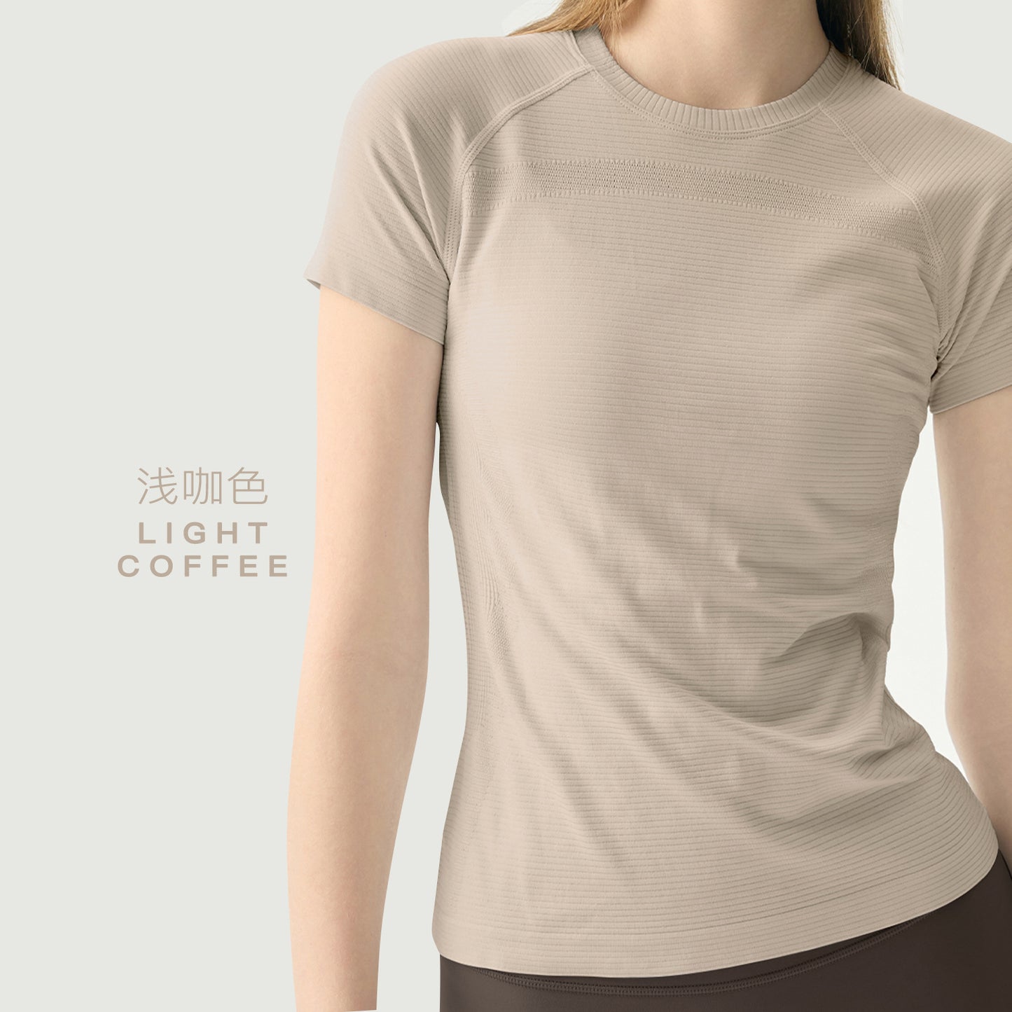 01/2026 Top de yoga para mujer, estilo nuevo de verano, cuello redondo, ajustado, sin costuras, manga corta, transpirable, para correr y entrenar fitness