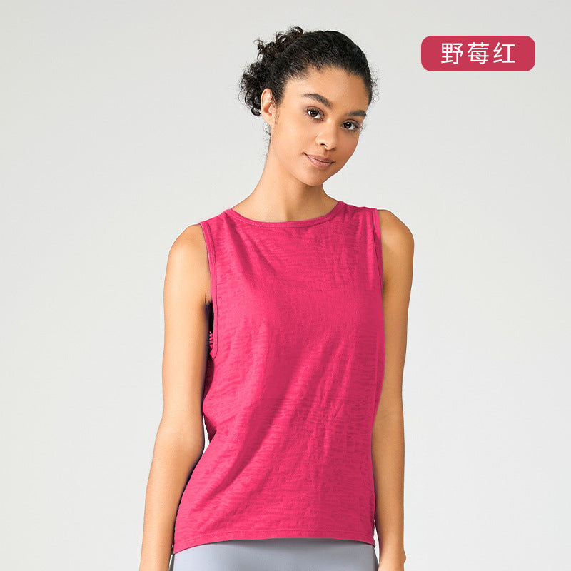 Chaleco de fitness ultrafino sin mangas para mujer, top deportivo holgado, blusa, camiseta, ropa de yoga
