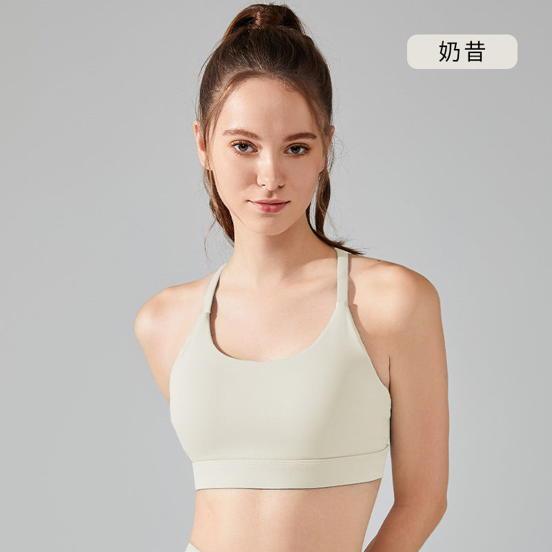 2023.10 Sports bra for women, highly shockproof, anti-sagging, yoga vest, push-up, quick-drying, breathable, back-beautiful fitness bra