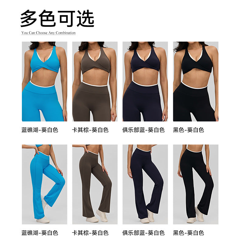 02/2026 Women's color-blocked backless bodycon yoga suit, suitable for running, sports, fitness, and yoga.