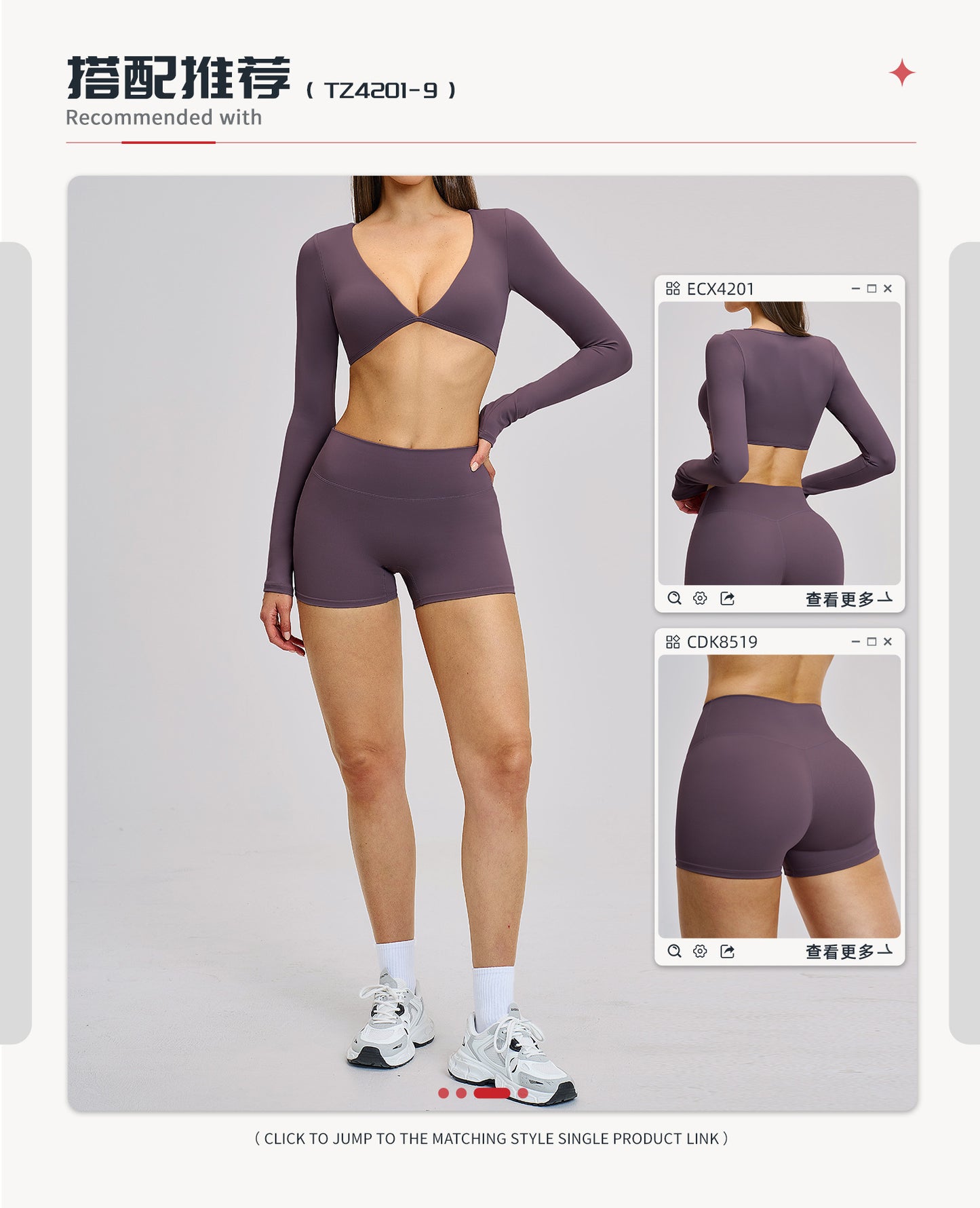 03/2026 Traje de yoga de manga larga estilo europeo y americano, traje deportivo de fitness con cuello halter para correr, ropa de yoga sin espalda cepillada 4201