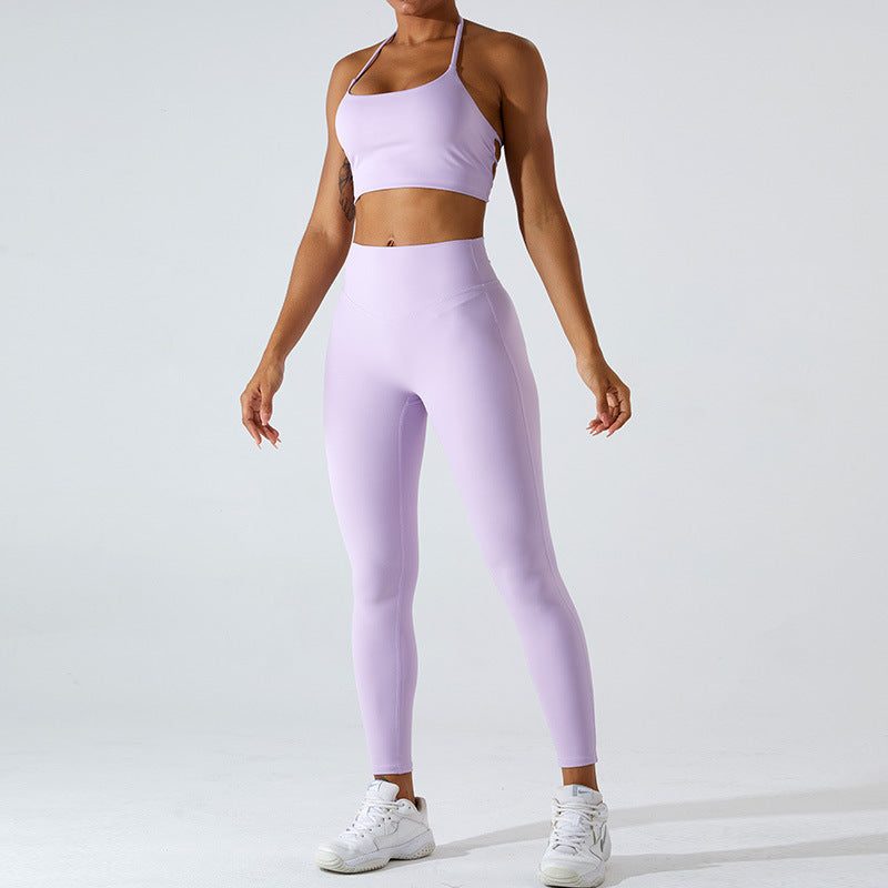 2023.09 Yoga suit women's blazer cross belly lift yoga pants fitness wear underwear