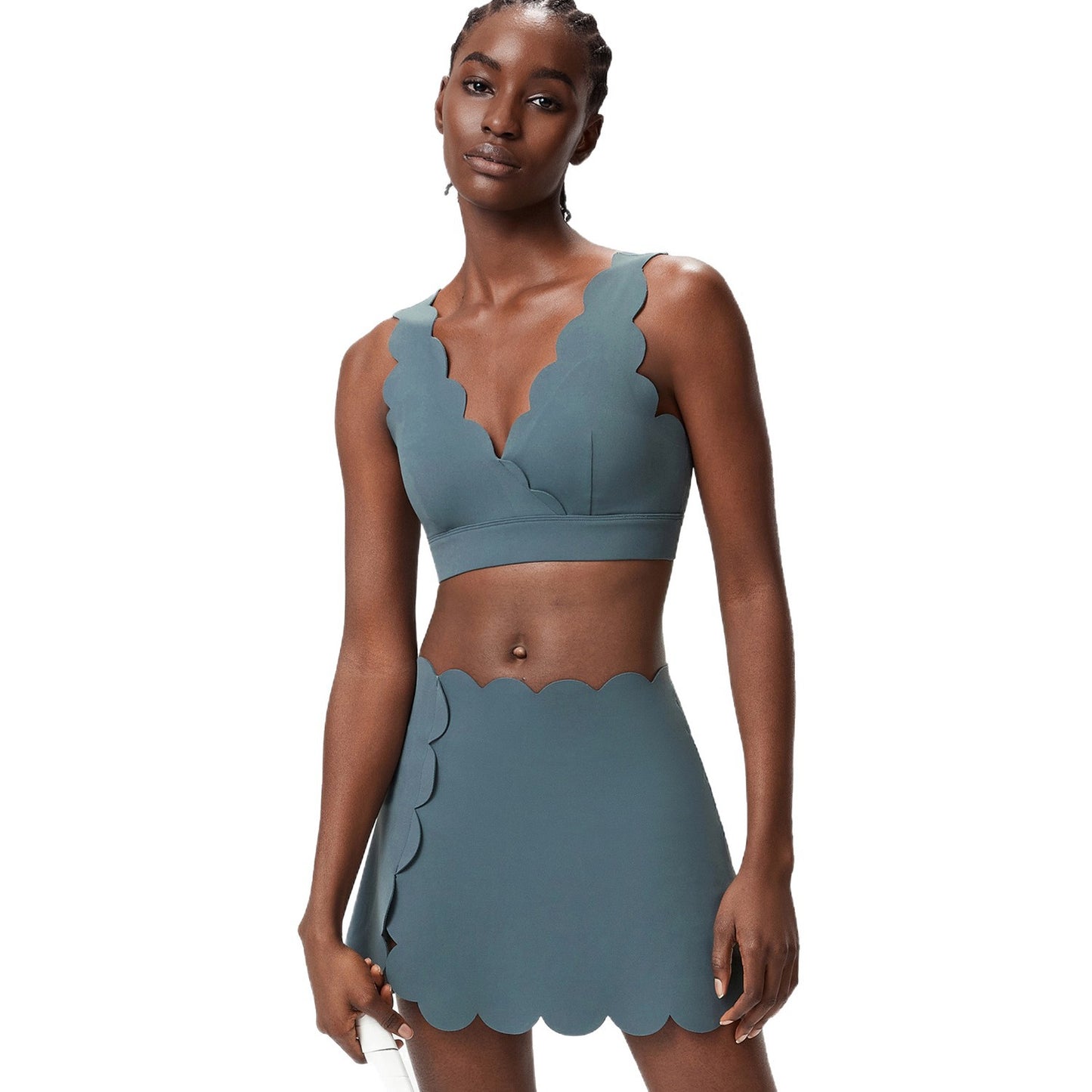 fouregg Summer Tennis Set Plus Size Breathable Badminton Gym Workout Set