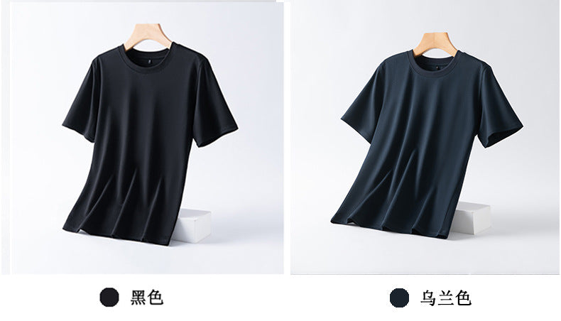 Short-sleeved t-shirt women's linen cotton 2023 spring and summer new round neck solid color top short-sleeved women's half-sleeved bottoming shirt