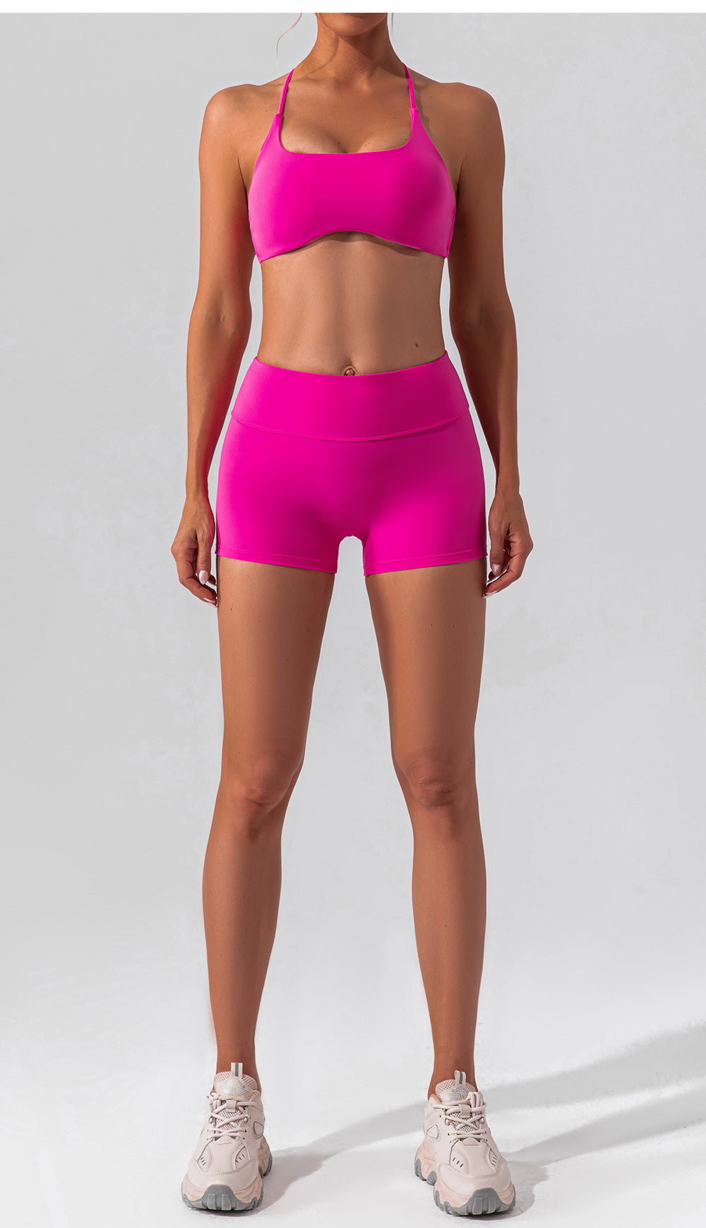 Women Shorts high-waist fitness shorts without embarrassing lines double-sided brushed yoga pants women's hip-lifting tight sports shorts