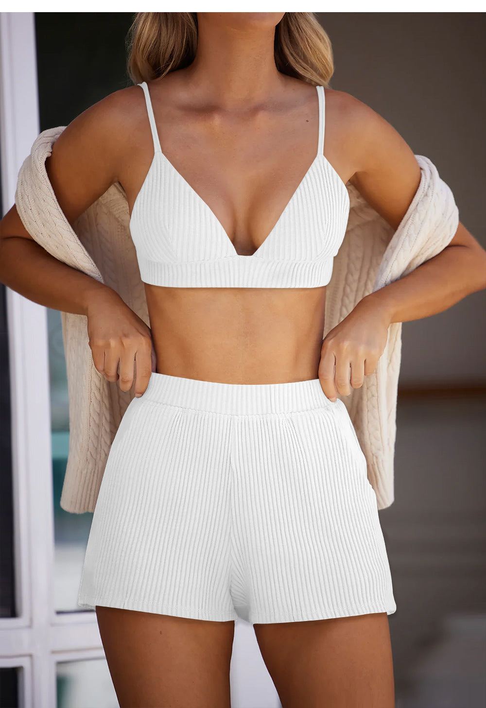 2023.09 Yoga bra ribbed gathered tight sports underwear running fitness vest top for women