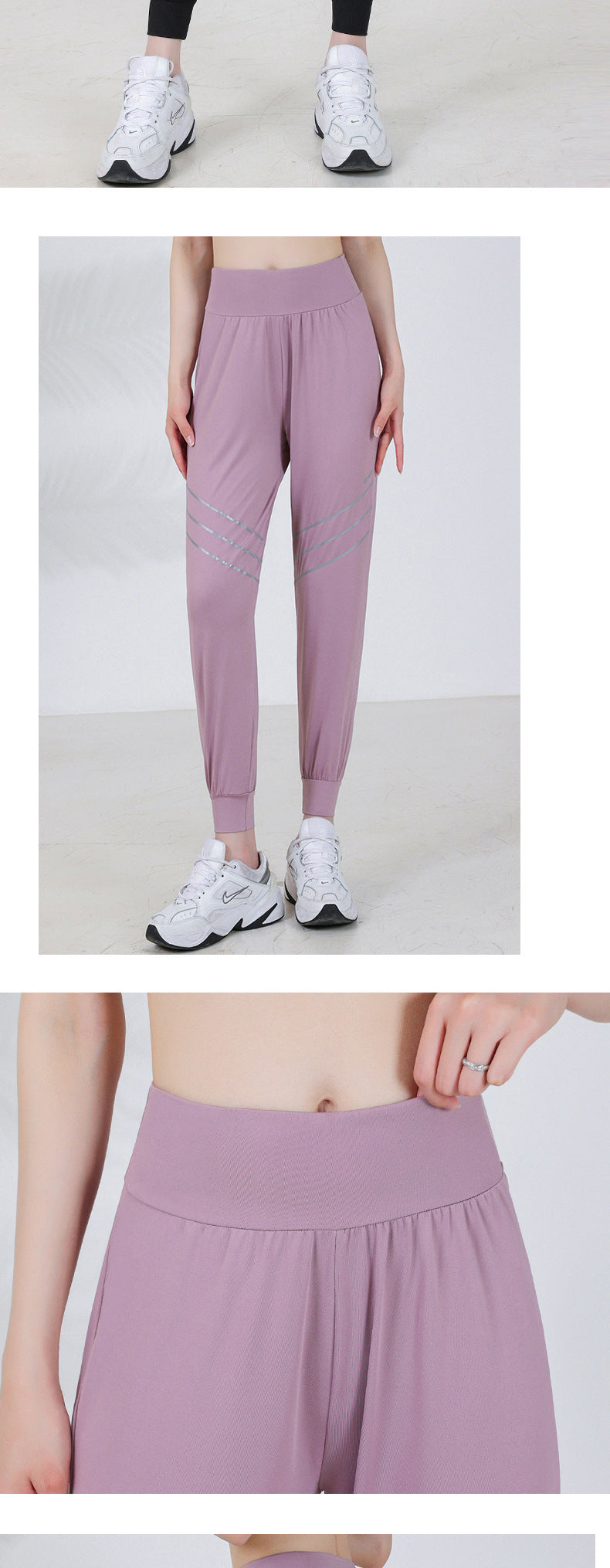 sports pants women's loose trousers quick-drying running fitness yoga pants thin section luminous harem pants