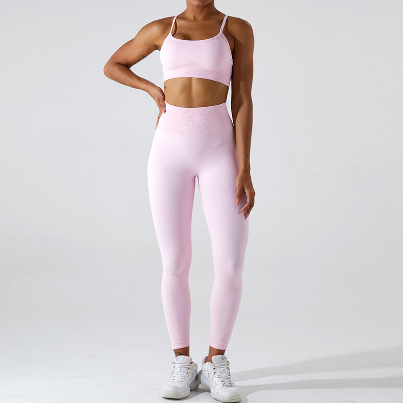 2023.09 Seamless yoga pants Women's quick dry tight sports pants High waisted hip lift peach pants Running fitness pants
