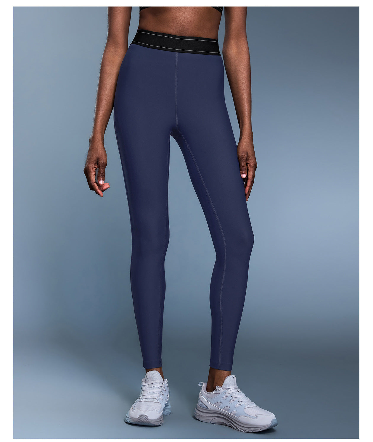 03/2023 CF color contrast elastic waist sports leggings high elastic training fitness yoga pants women