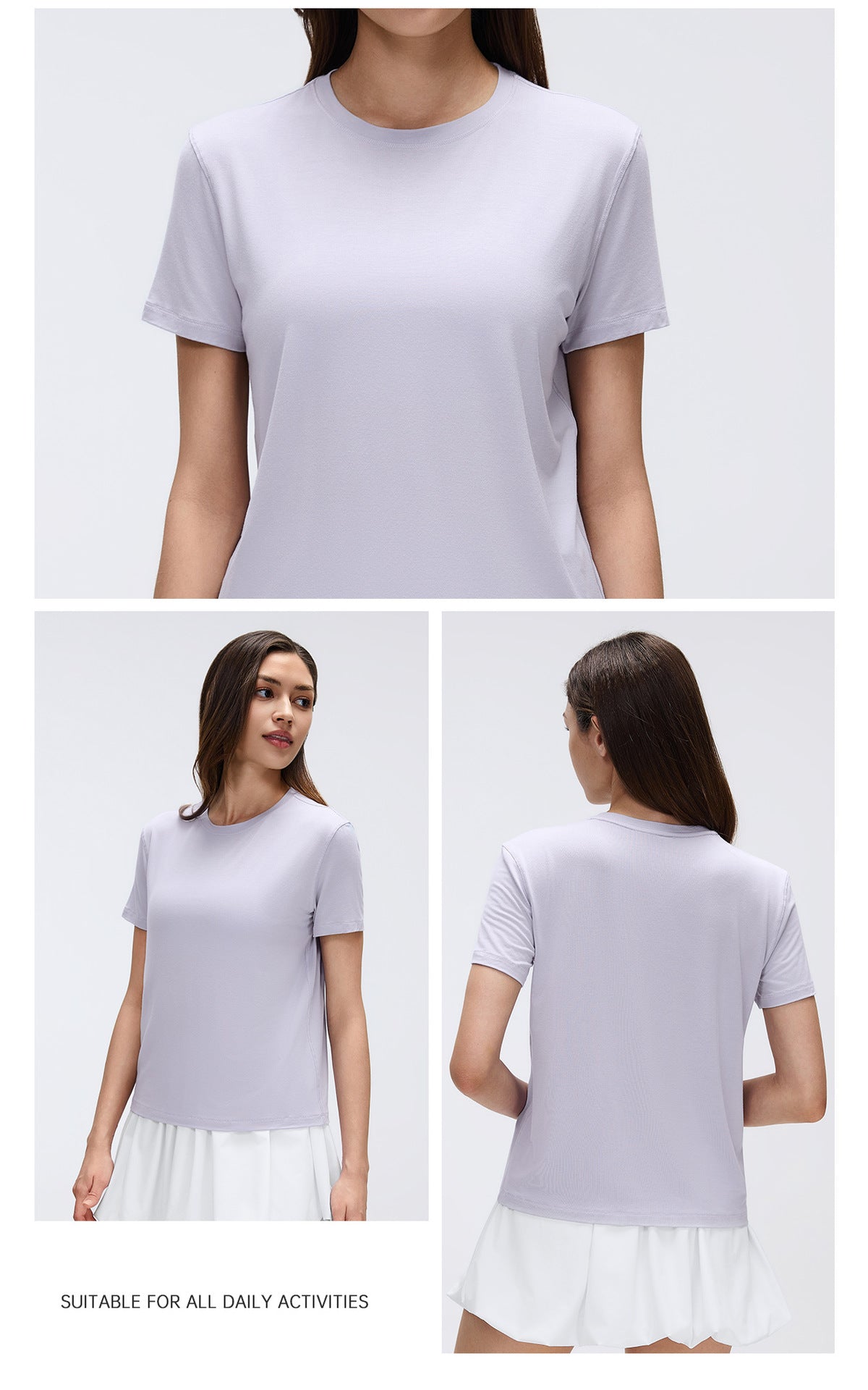 02/2026 Women's Summer Crew Neck Short Sleeve T-Shirt, Quick-Drying, Breathable, Running, Fitness, Casual Sports, Yoga, Short Sleeve, D26072