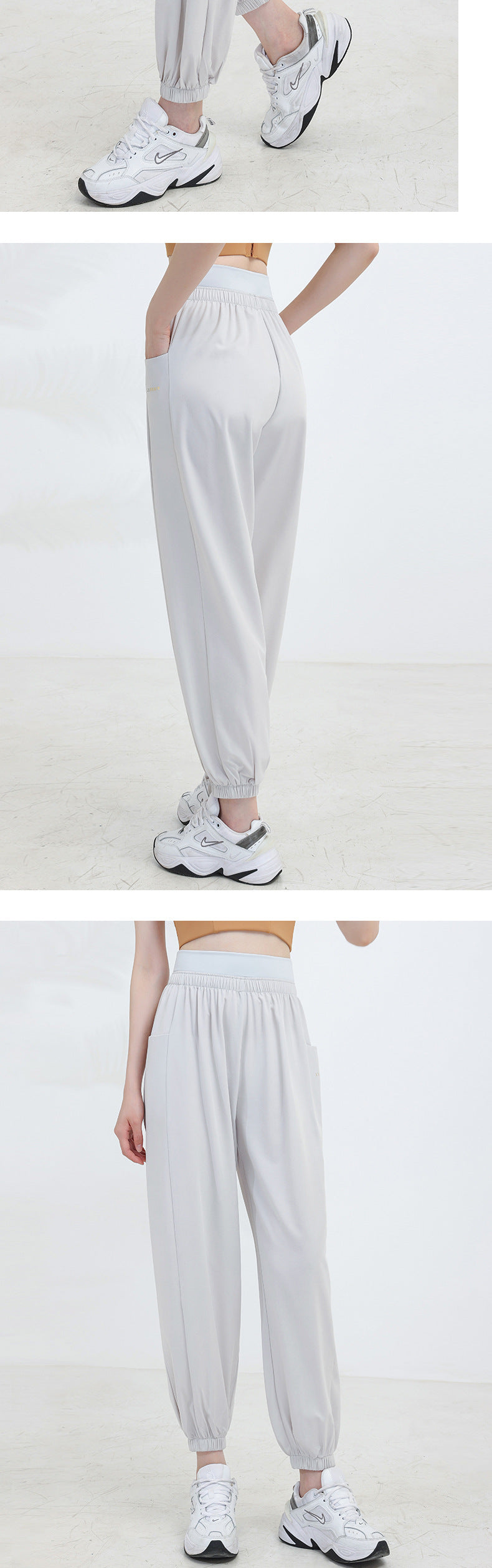 New style loose high waist slim net red yoga trousers women's running fitness large size fat MM sports pants